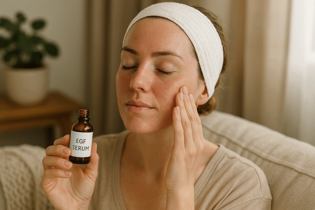 Careful Karma post-treatment recovery using epidermal growth factor in skincare